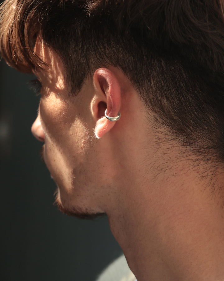 s925 round earcuff #P12