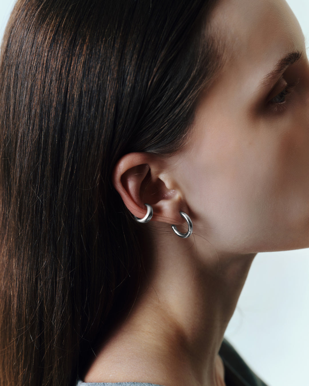s925 round earcuff #P12