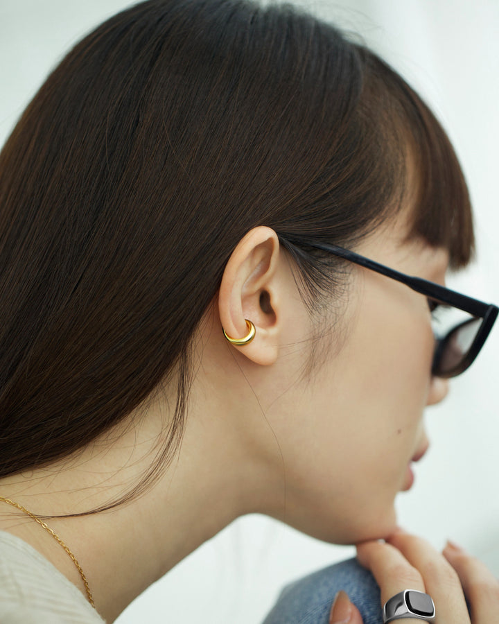 s925 round earcuff #P12
