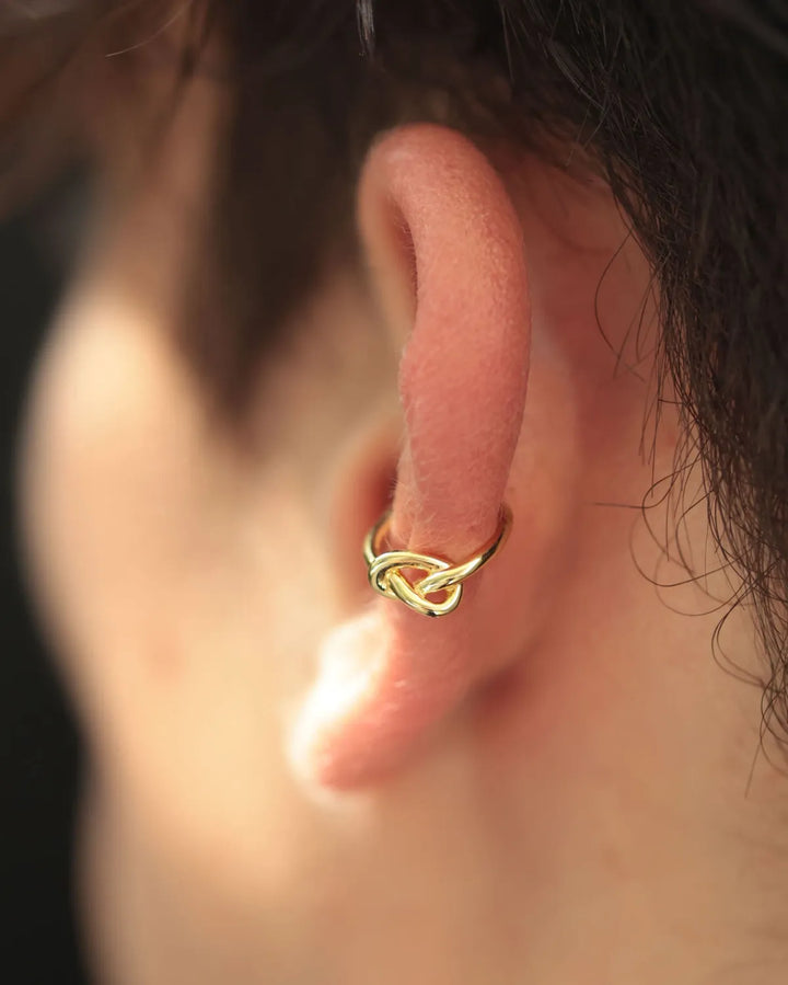 s925 knot earcuff #P13