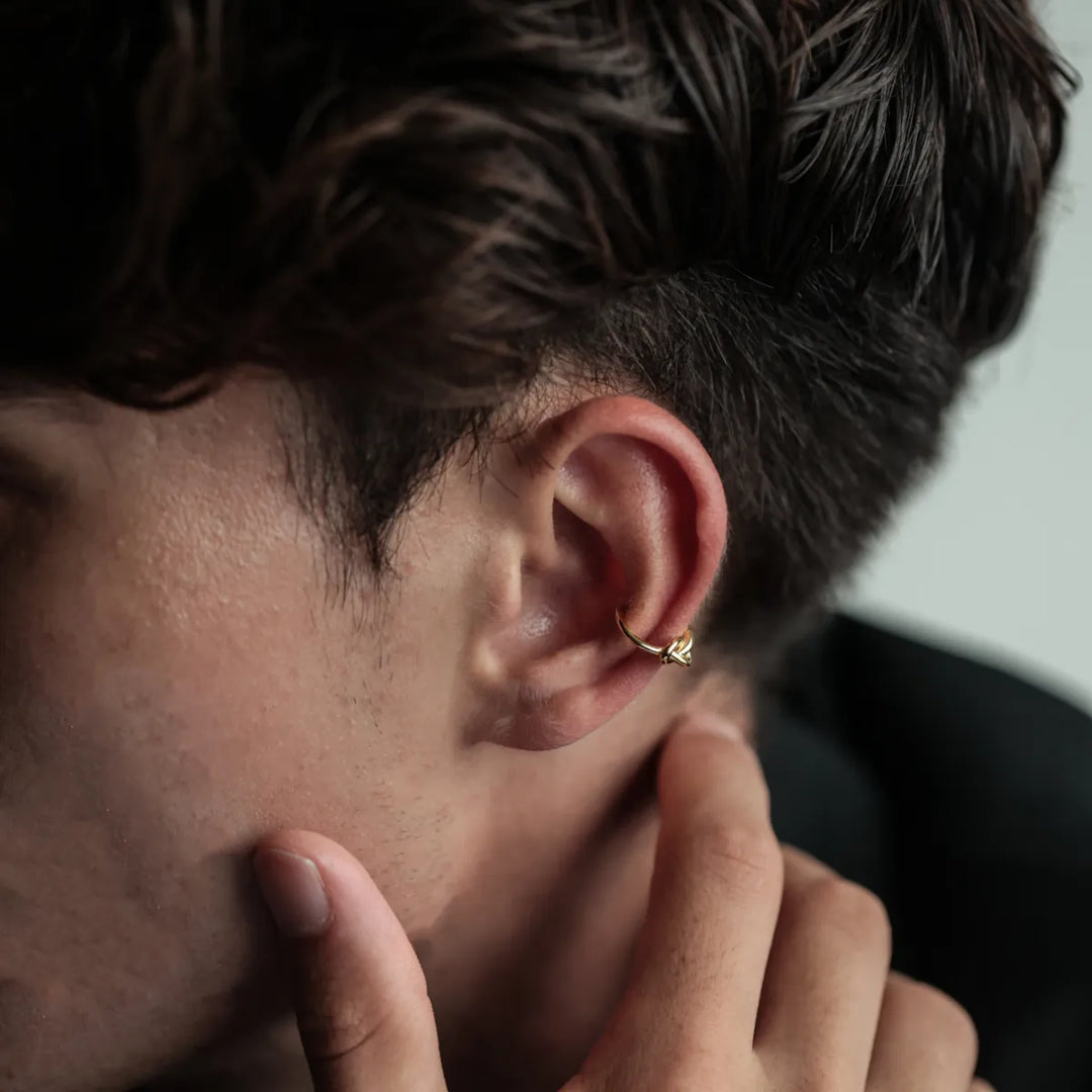 s925 knot earcuff #P13