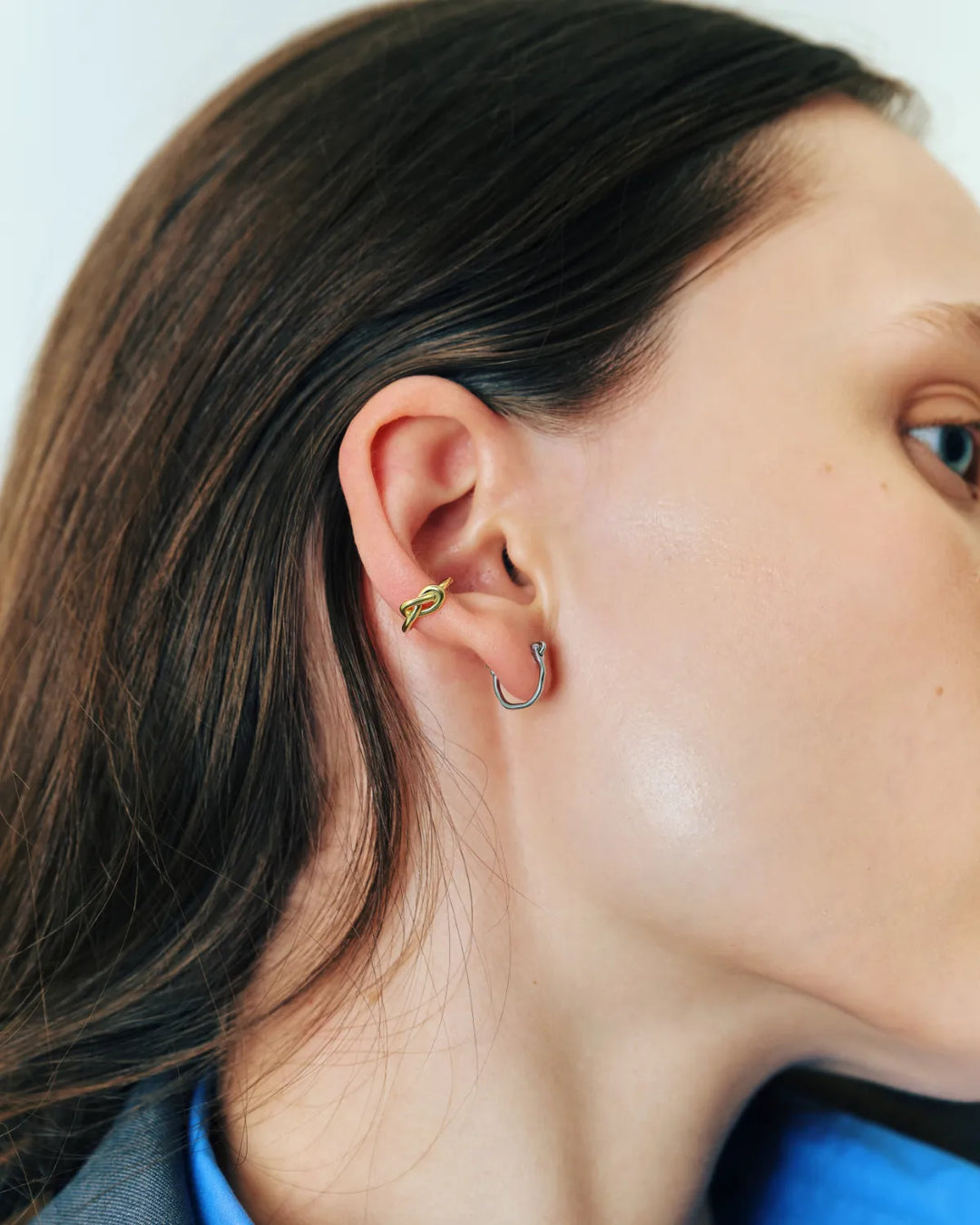 s925 knot earcuff #P13