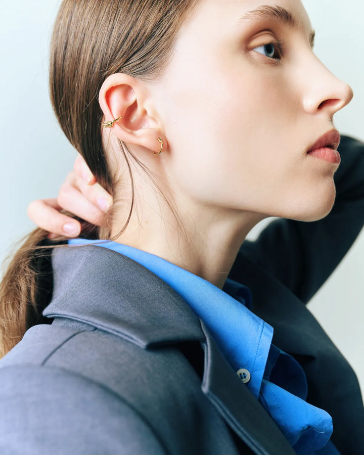 s925 knot earcuff #P13