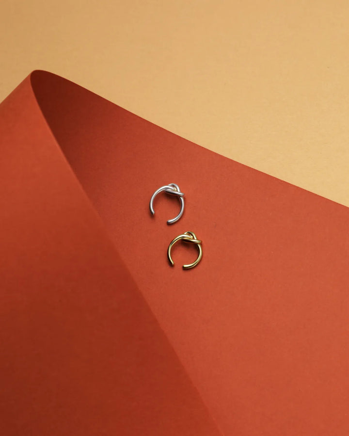 s925 knot earcuff #P13