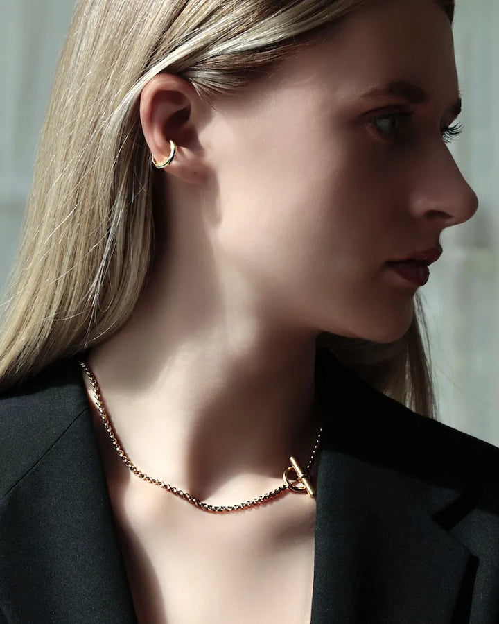 s925 line earcuff #P21
