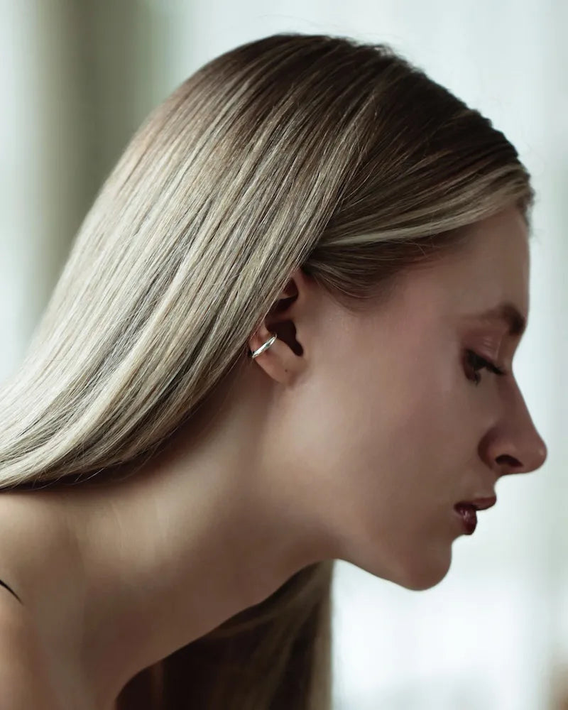 s925 line earcuff #P21