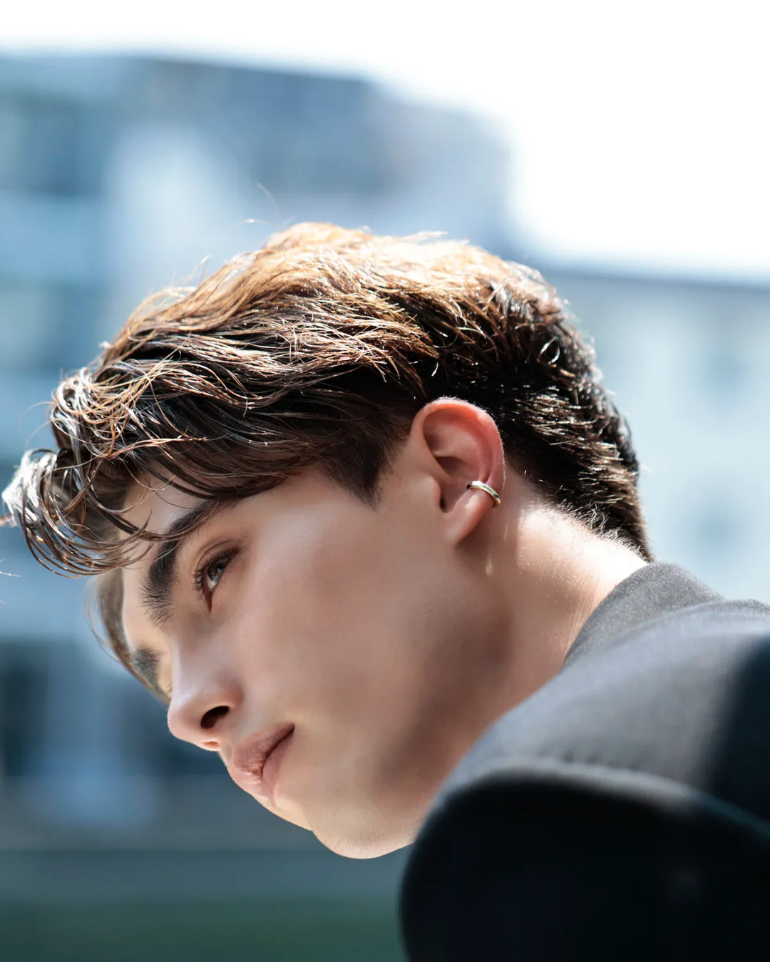 s925 line earcuff #P21