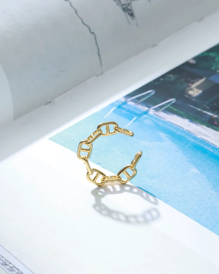 s925 anchor earcuff #P23