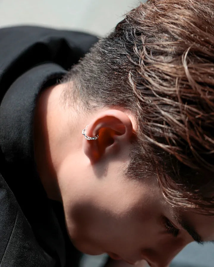 s925 anchor earcuff #P23
