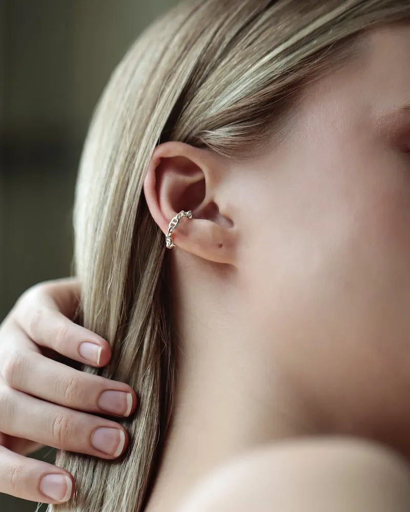 s925 anchor earcuff #P23
