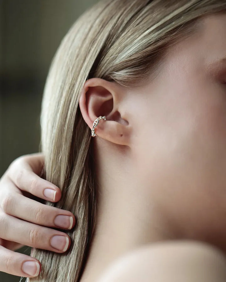 s925 anchor earcuff #P23