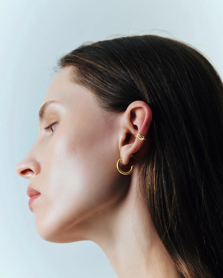 s925 knot earcuff #P13