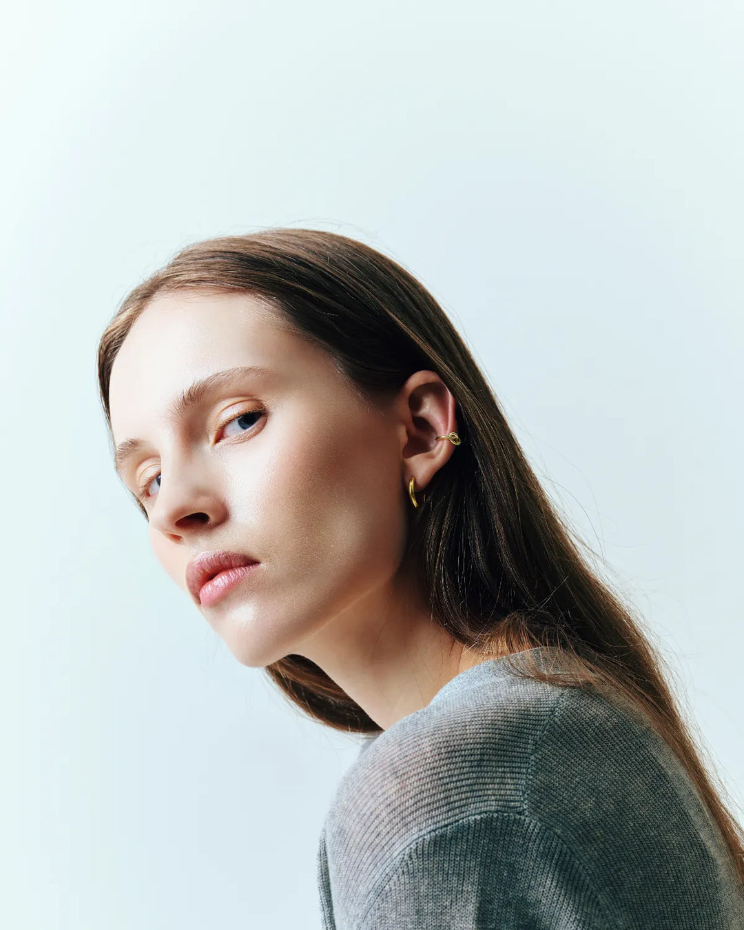 s925 knot earcuff #P13