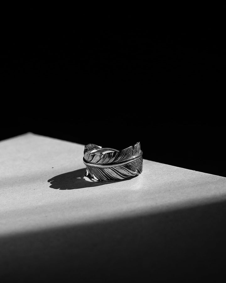 S925 fether ring #R04