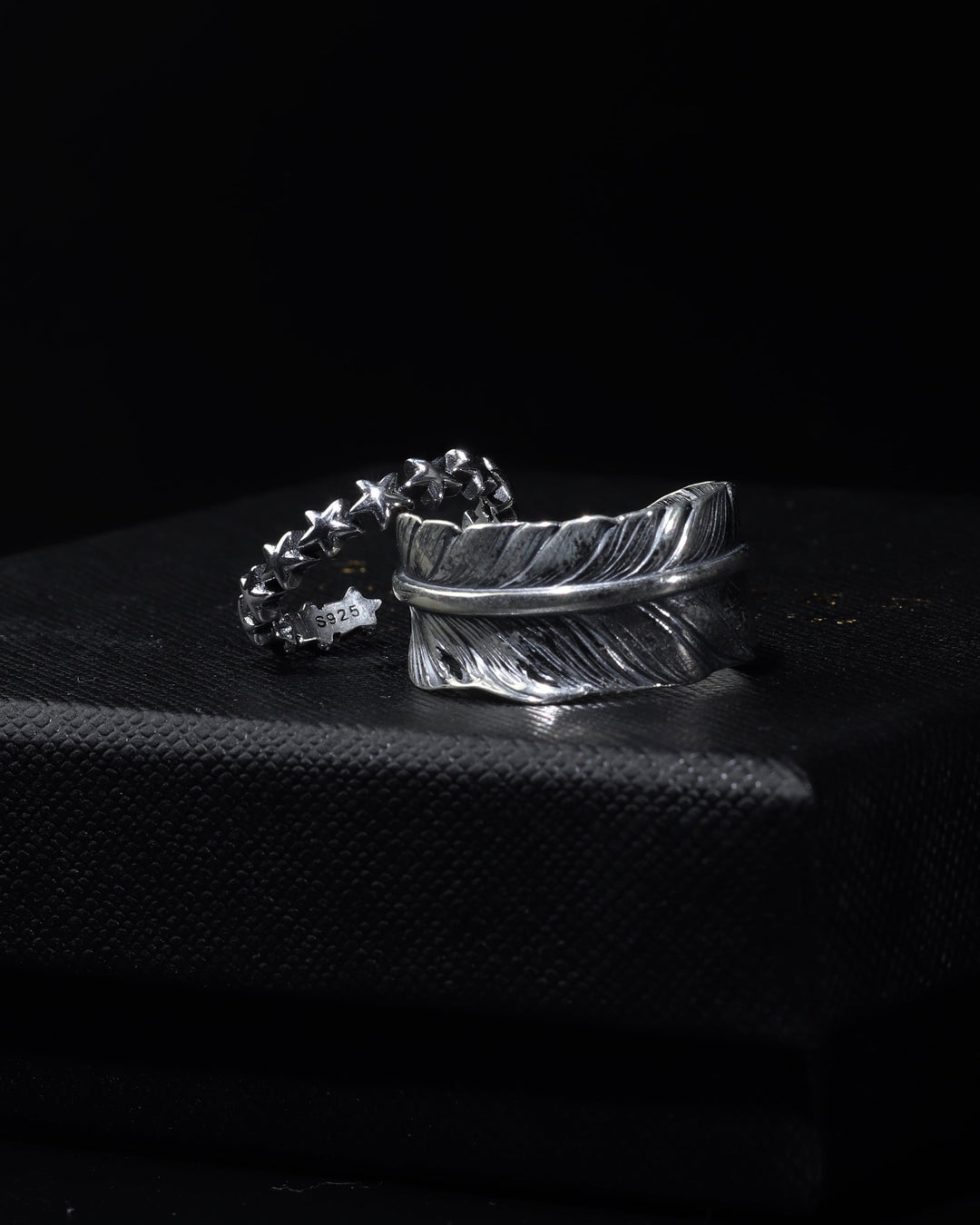 S925 fether ring #R04