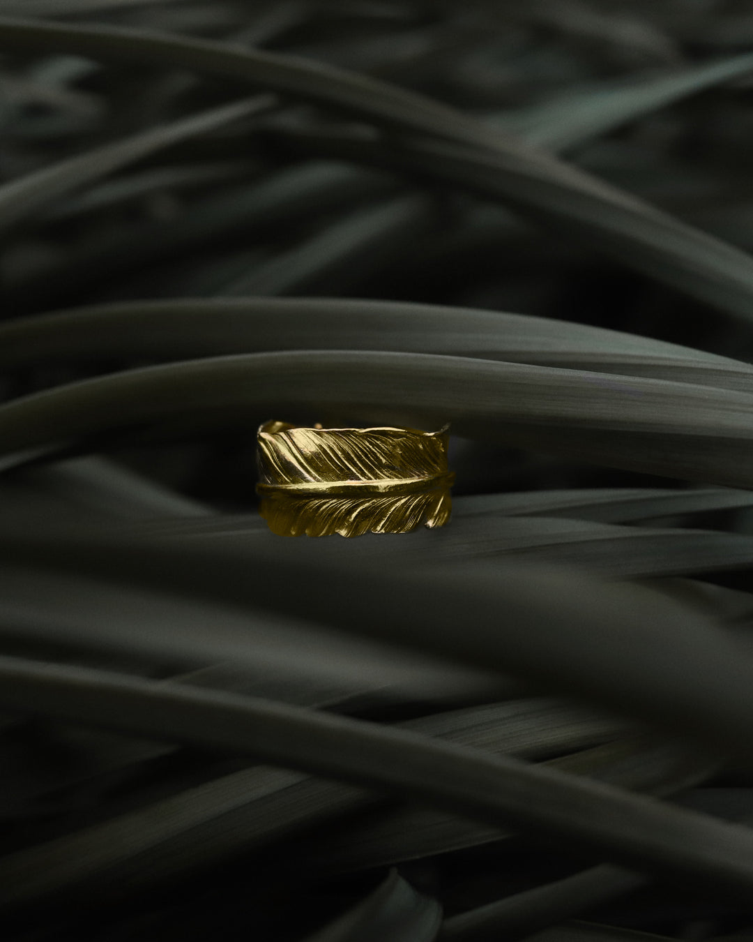 24kgp s925 fether ring #R05