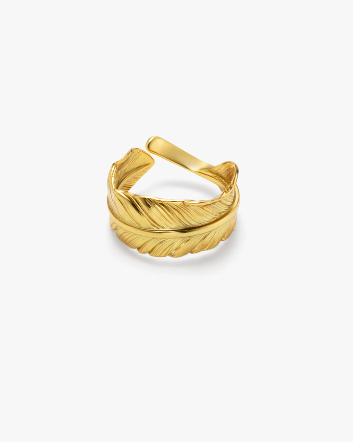 24kgp s925 fether ring #R05