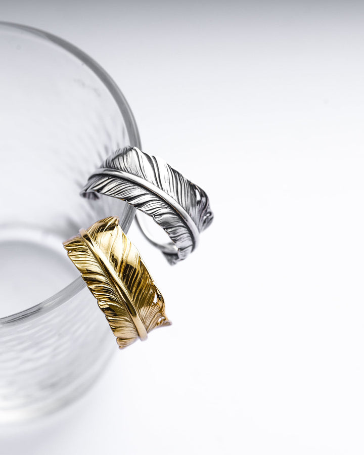 24kgp s925 fether ring #R05