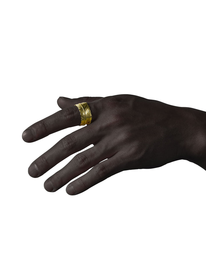 24kgp s925 fether ring #R05