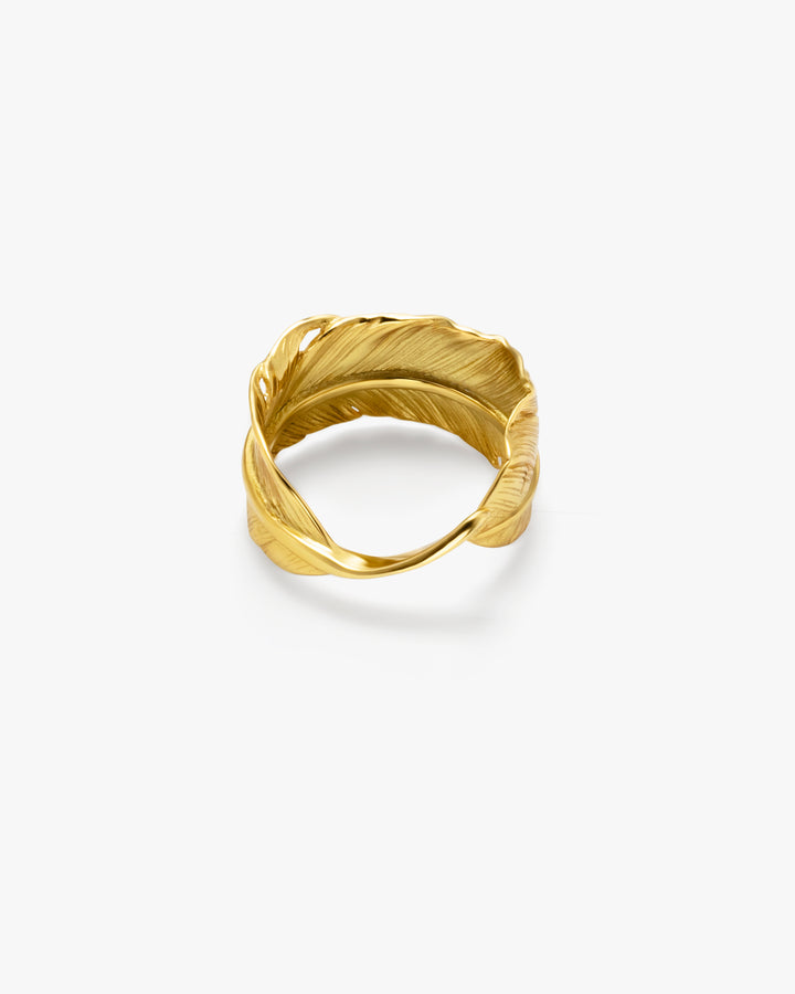 24kgp s925 fether ring #R05