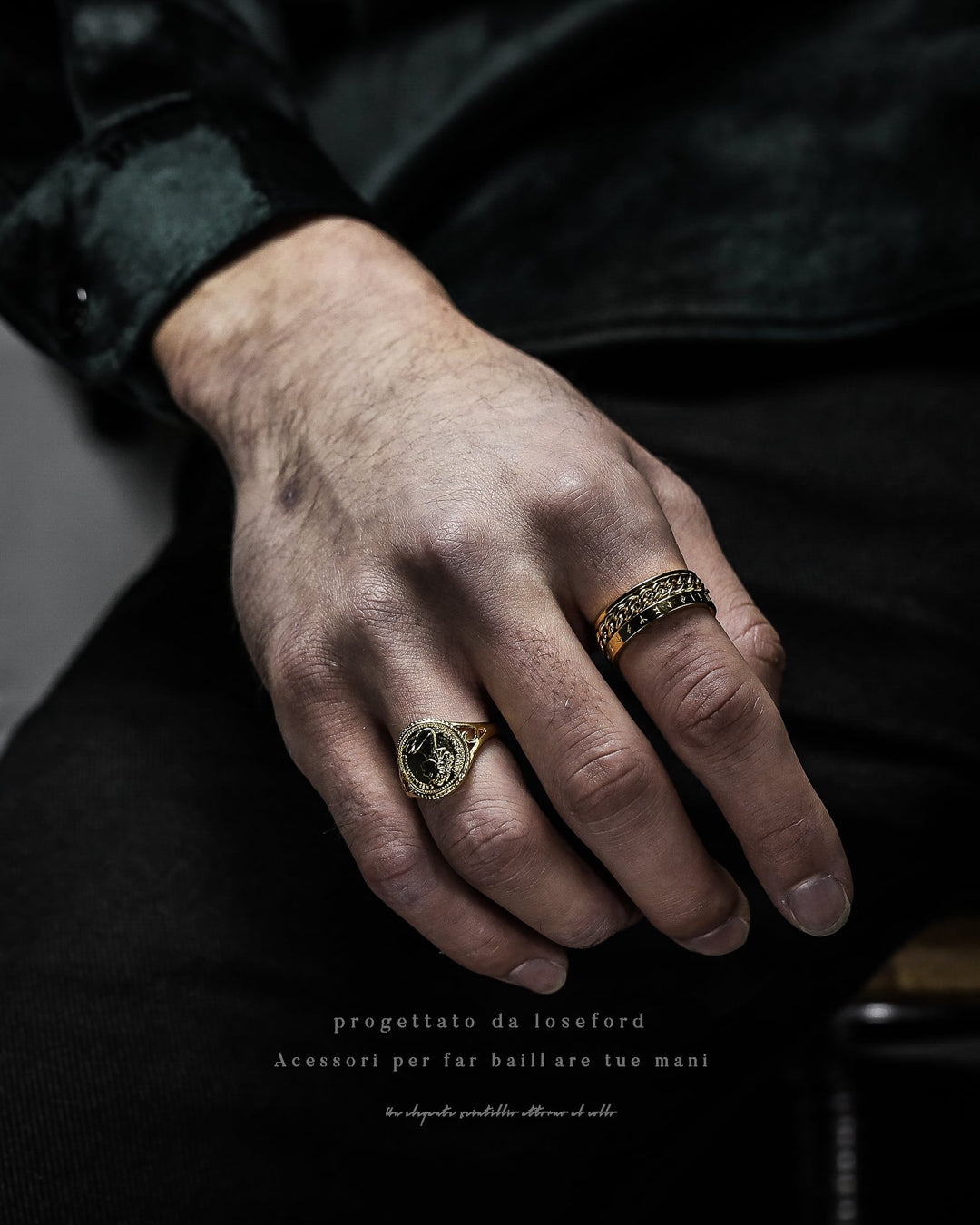 316L stainless  chain ring #R06