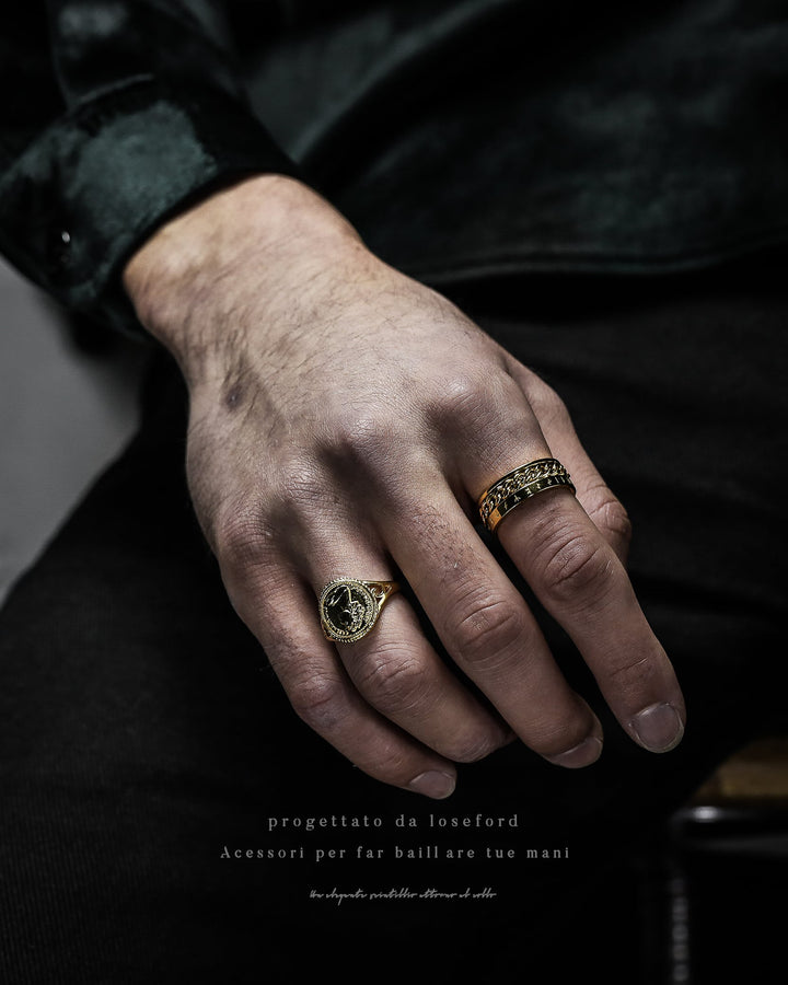 316L stainless  chain ring #R06
