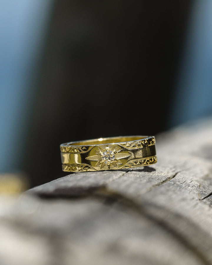 S925 sun ring #R09