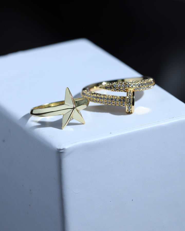 s925 star ring #R10