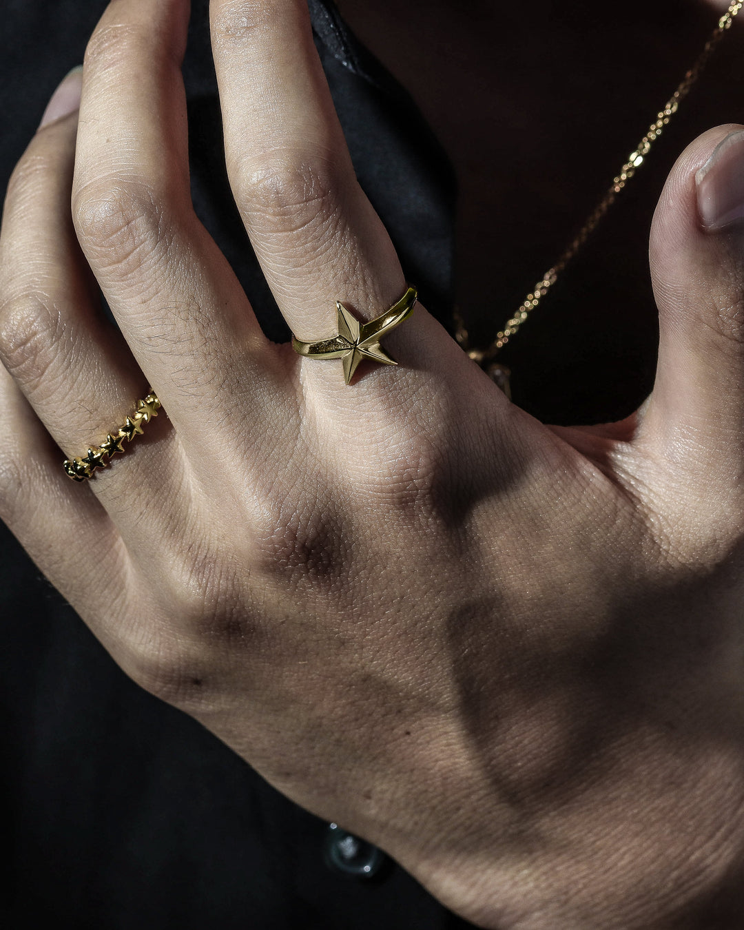 s925 star ring #R10
