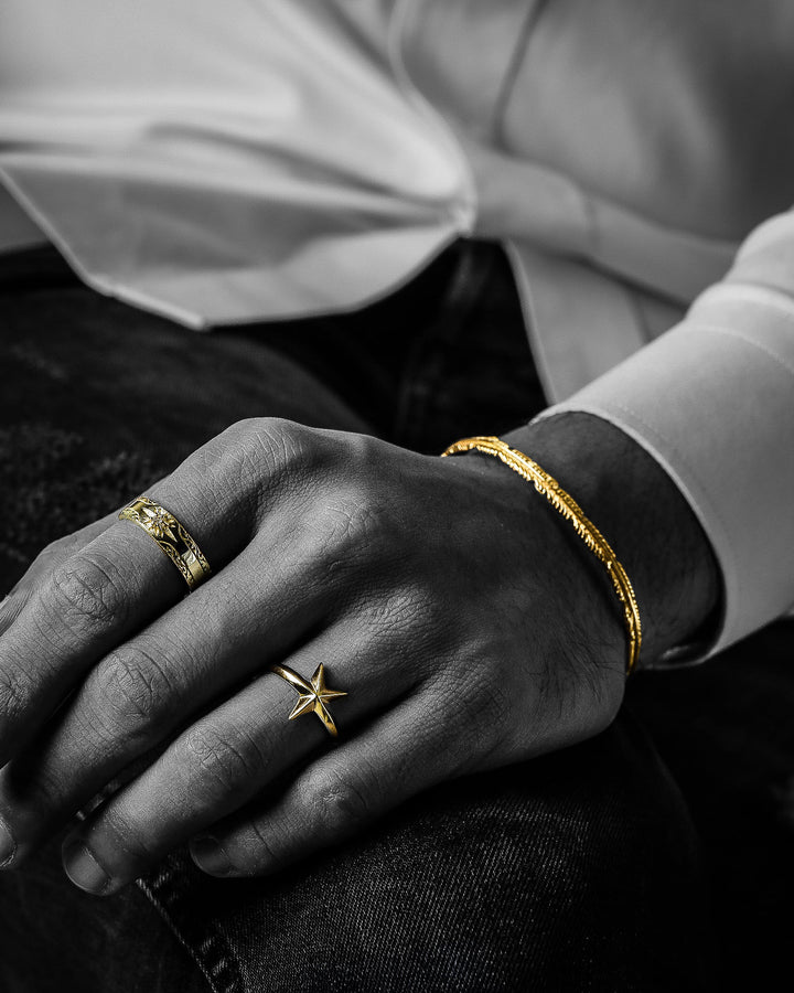 s925 star ring #R10