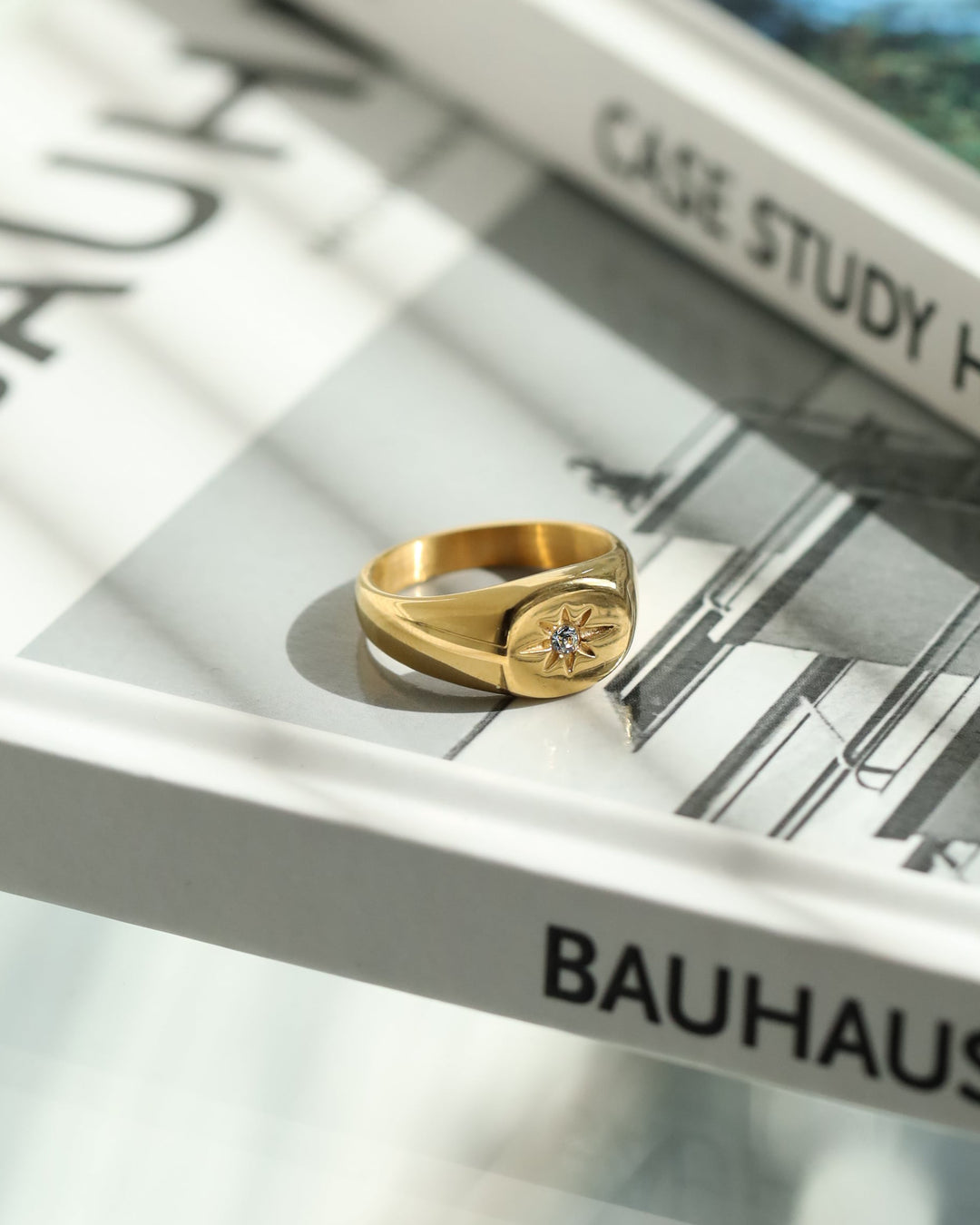 sun signet ring #R11