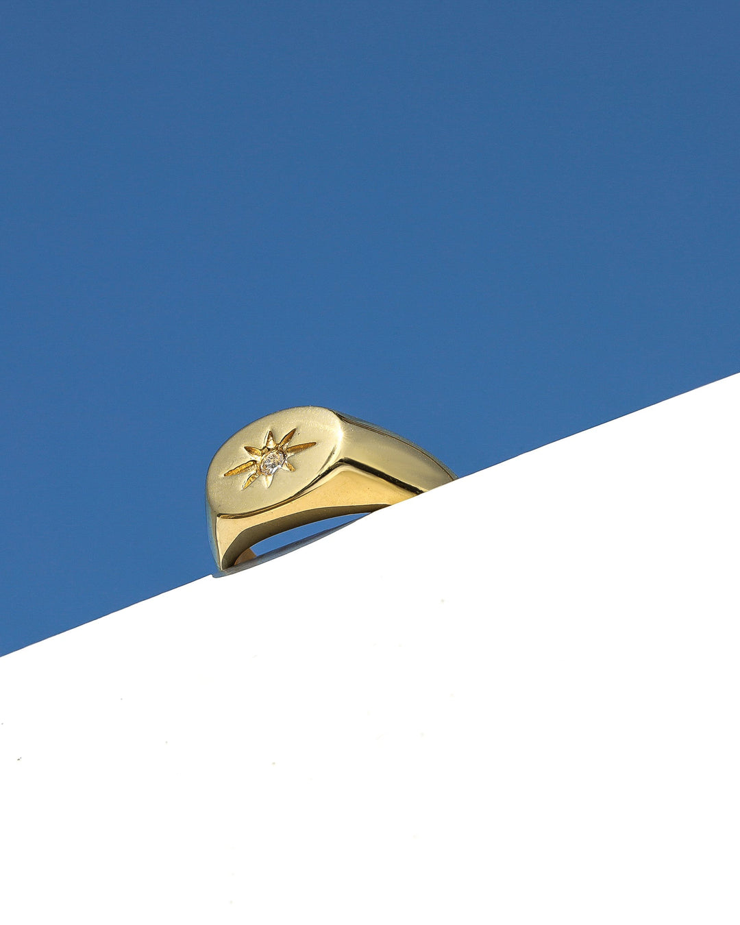 sun signet ring #R11