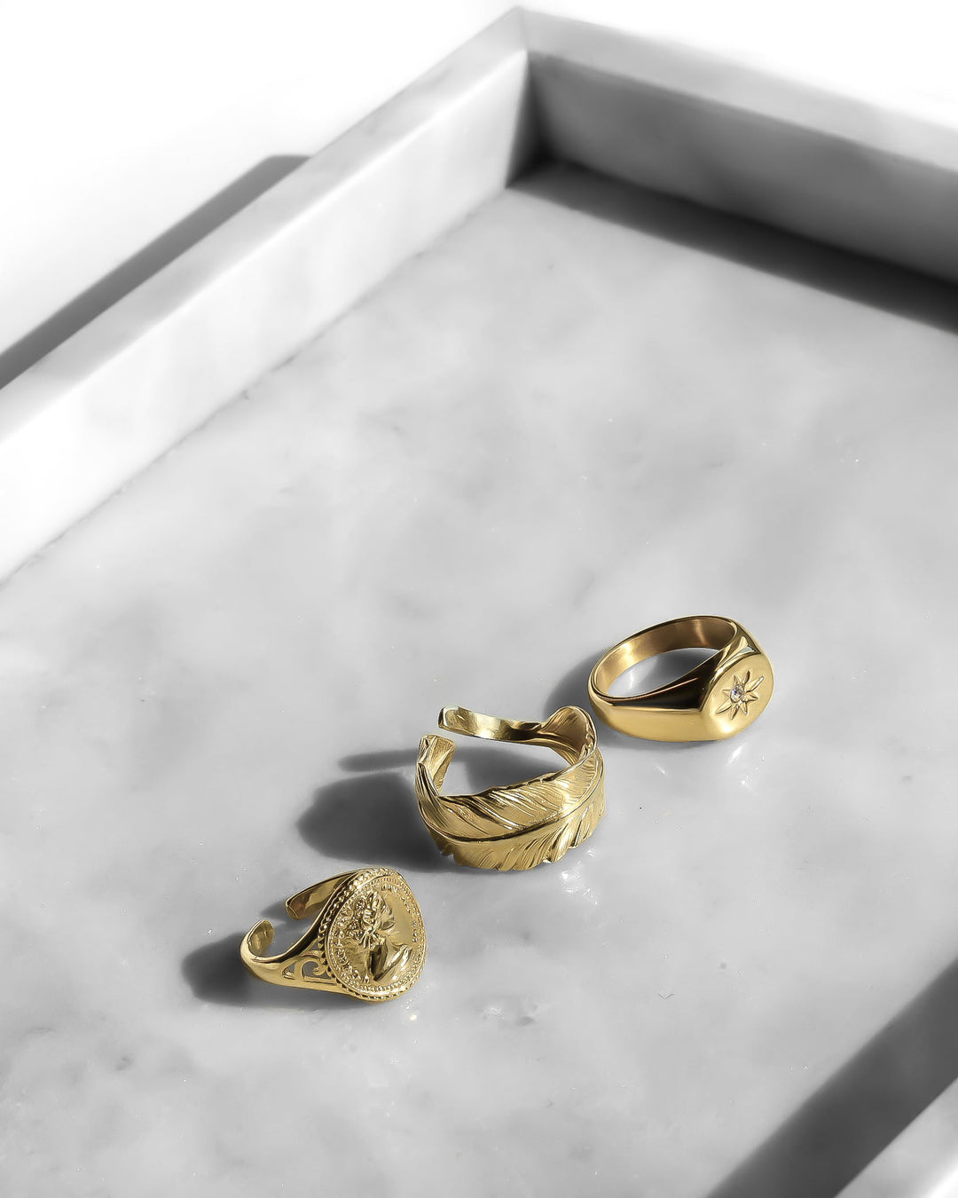 sun signet ring #R11