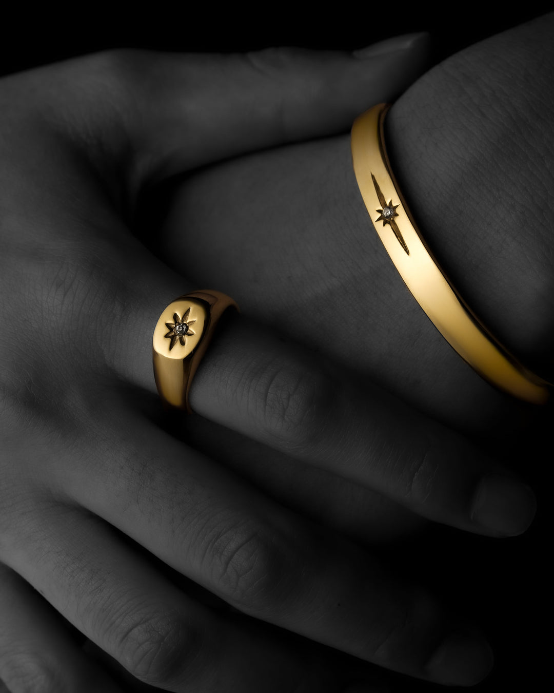 sun signet ring #R11
