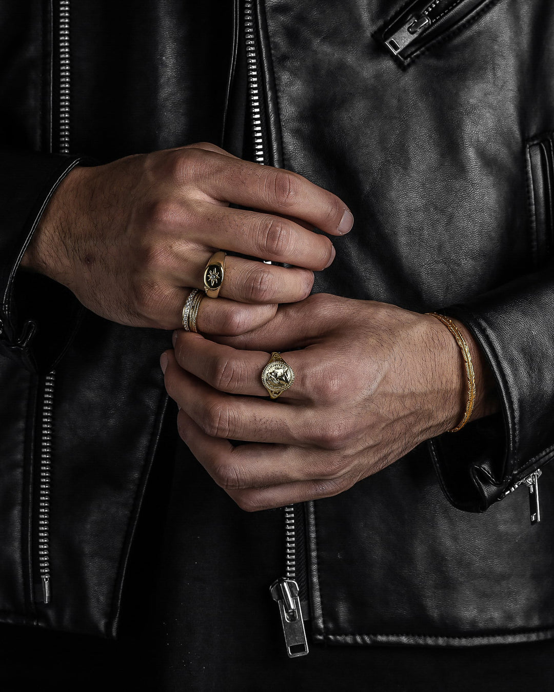 sun signet ring #R11