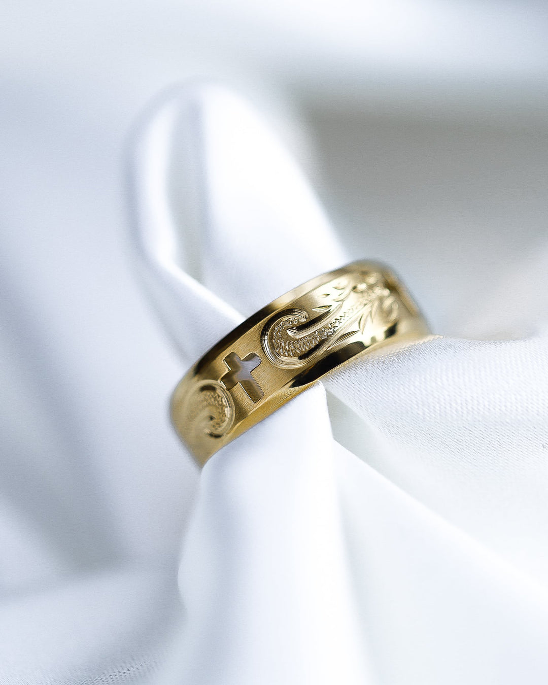 316L hawaiian cross ring #R13