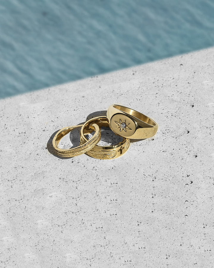 316L hawaiian cross ring #R13