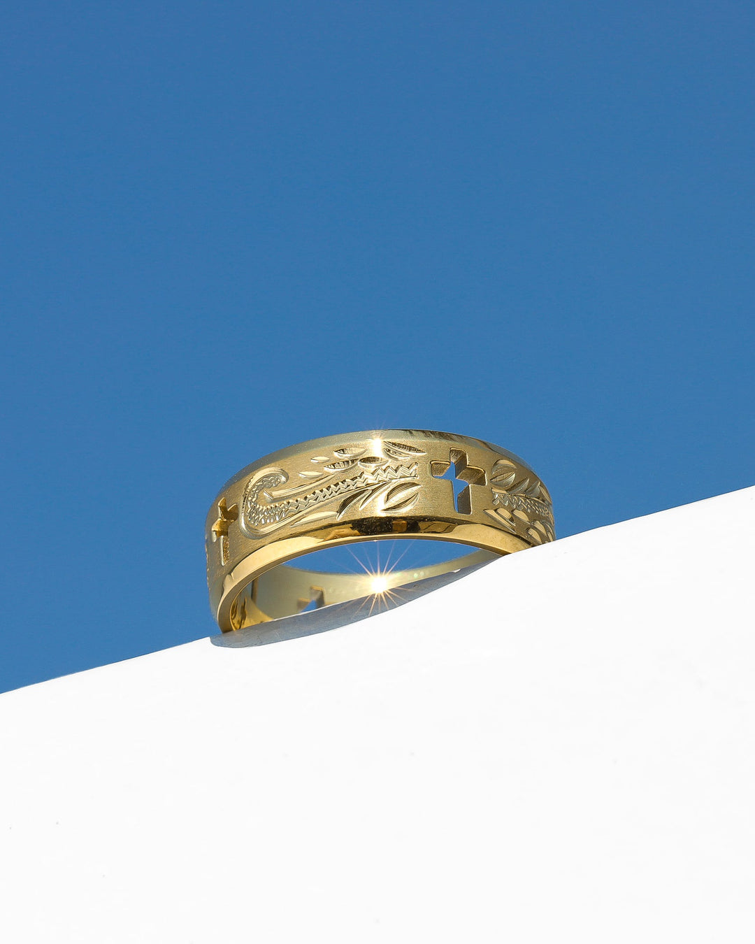 316L hawaiian cross ring #R13