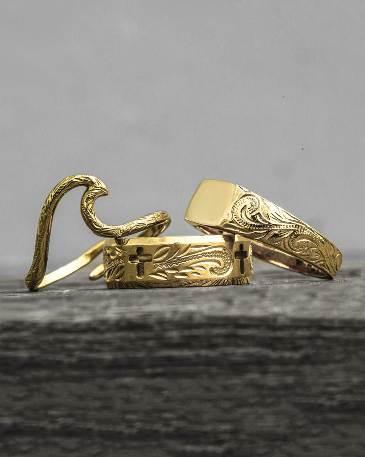 316L hawaiian cross ring #R13