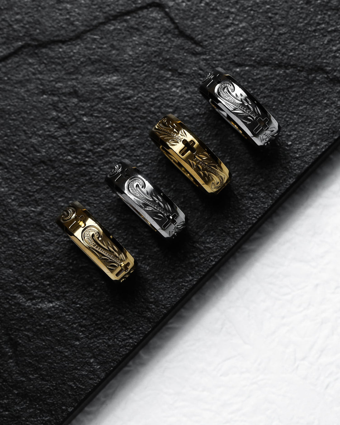 316L hawaiian cross ring #R13