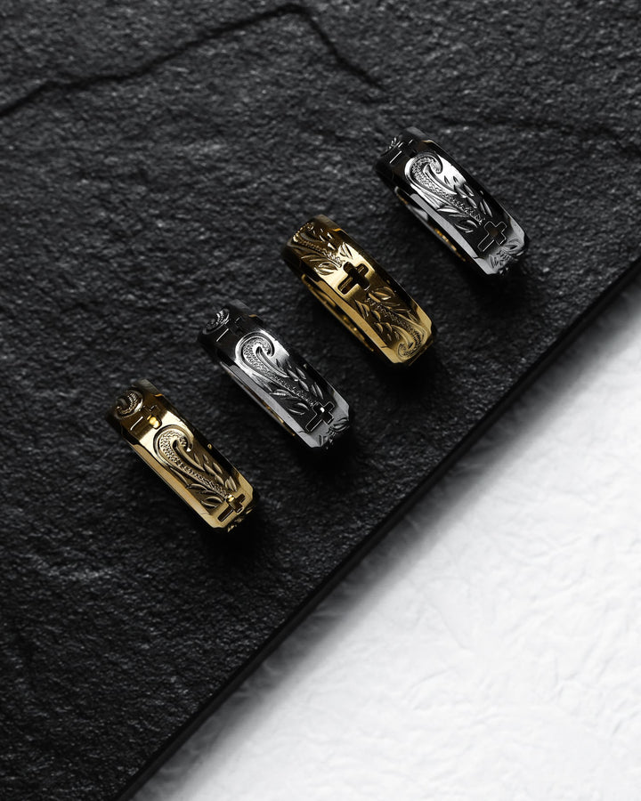 316L hawaiian cross ring #R13