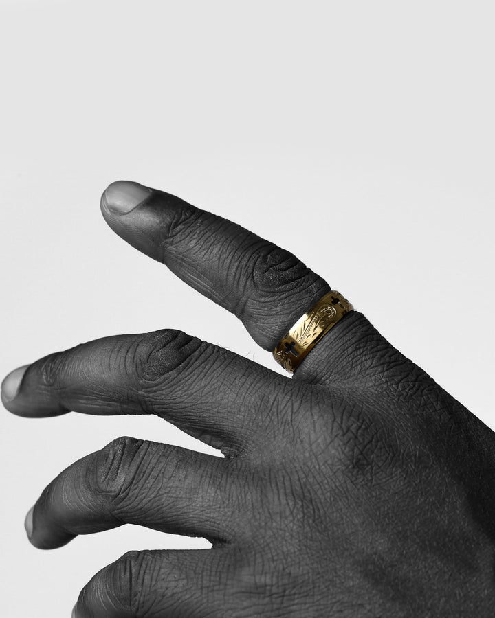 316L hawaiian cross ring #R13
