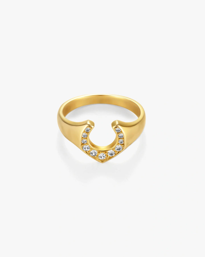 s925 horseshoe ring #R14