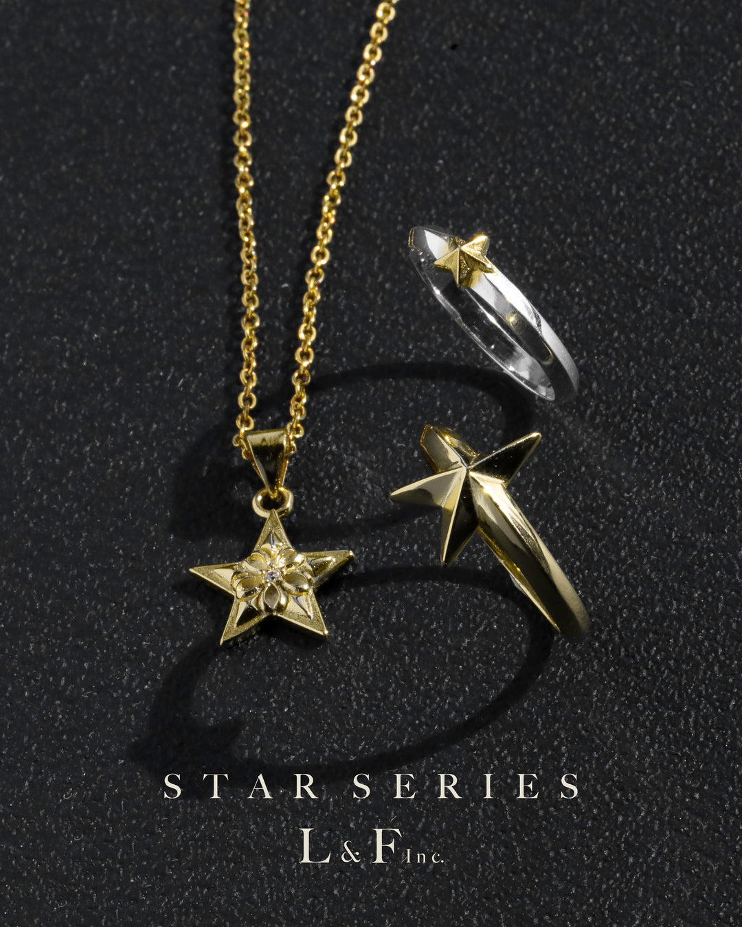 s925 star ring #R16