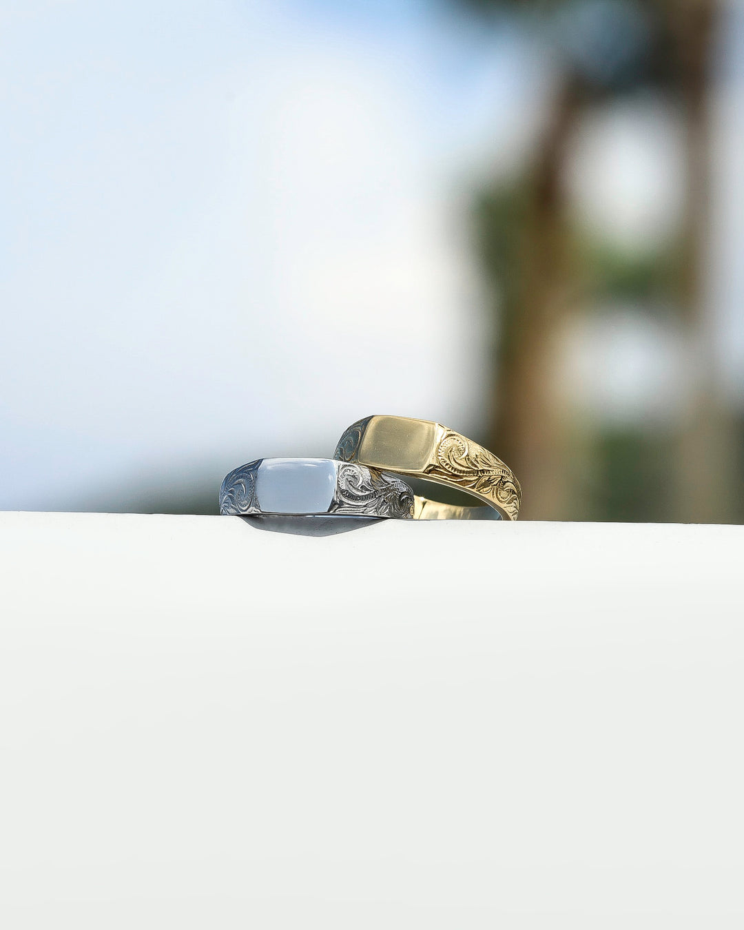 316L hawaiian signet ring #R18