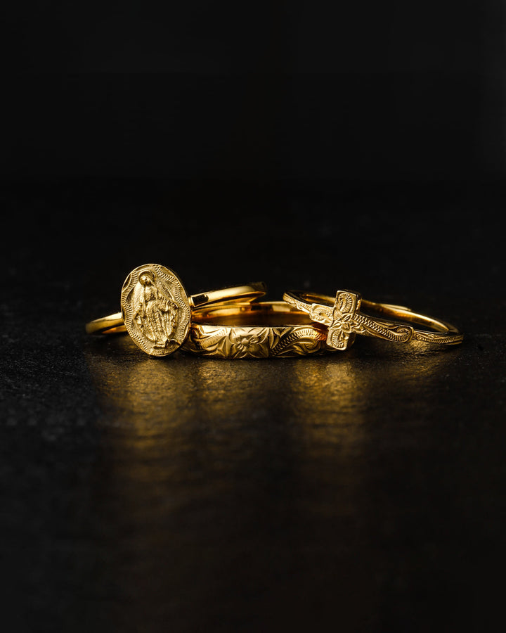 316L hawaiian cross ring #R20