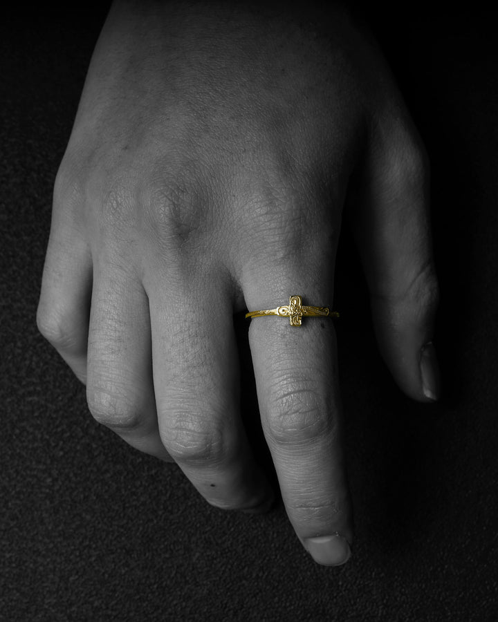 316L hawaiian cross ring #R20