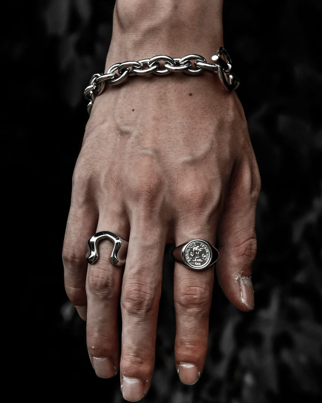 316L horseshoe ring #R25