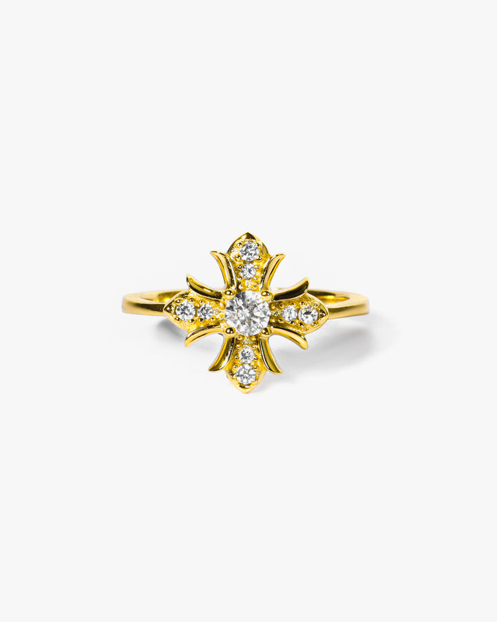 s925 cross ring #R26