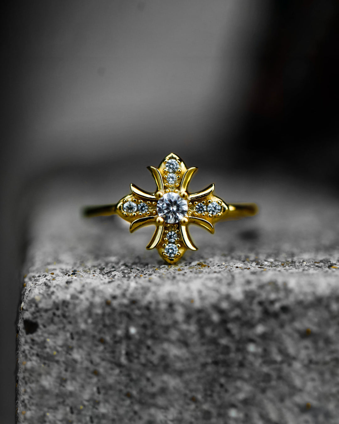 s925 cross ring #R26